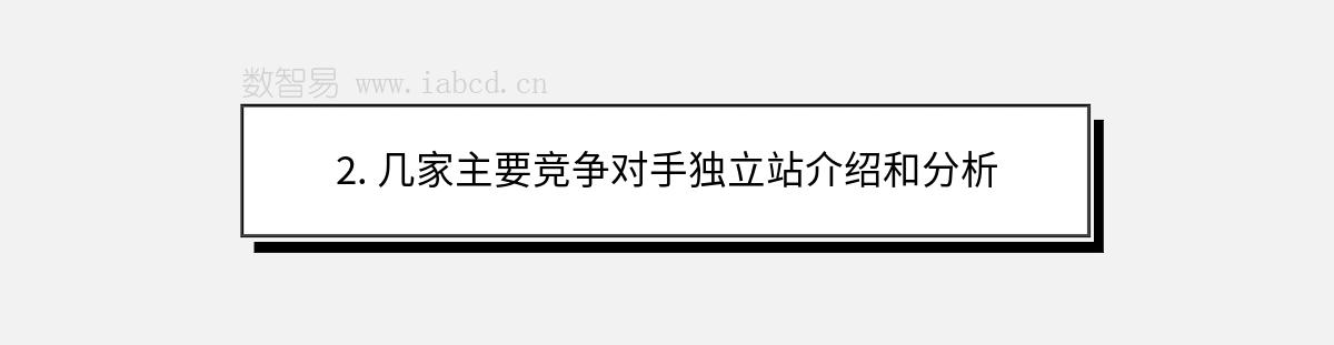 2. 几家主要竞争对手独立站介绍和分析