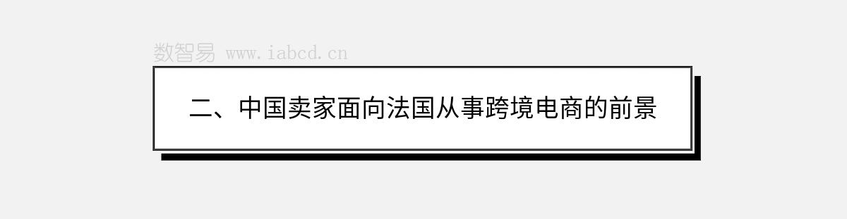 二、中国卖家面向法国从事跨境电商的前景