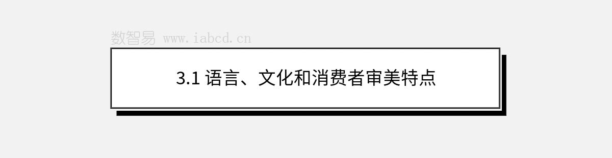 3.1 语言、文化和消费者审美特点