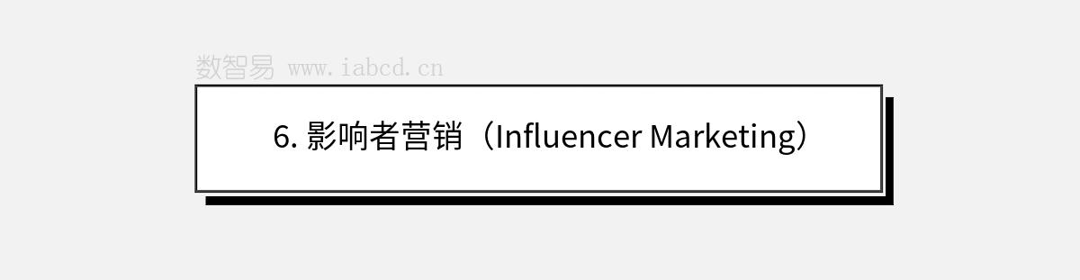 6. 影响者营销（Influencer Marketing）