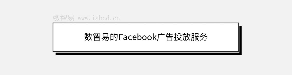 数智易的Facebook广告投放服务