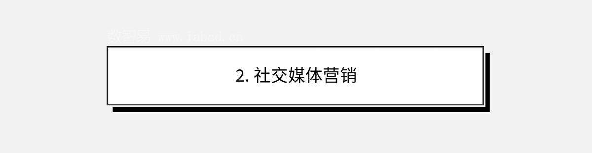 2. 社交媒体营销