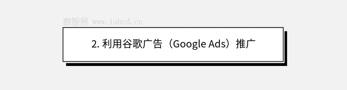 2. 利用谷歌广告（Google Ads）推广