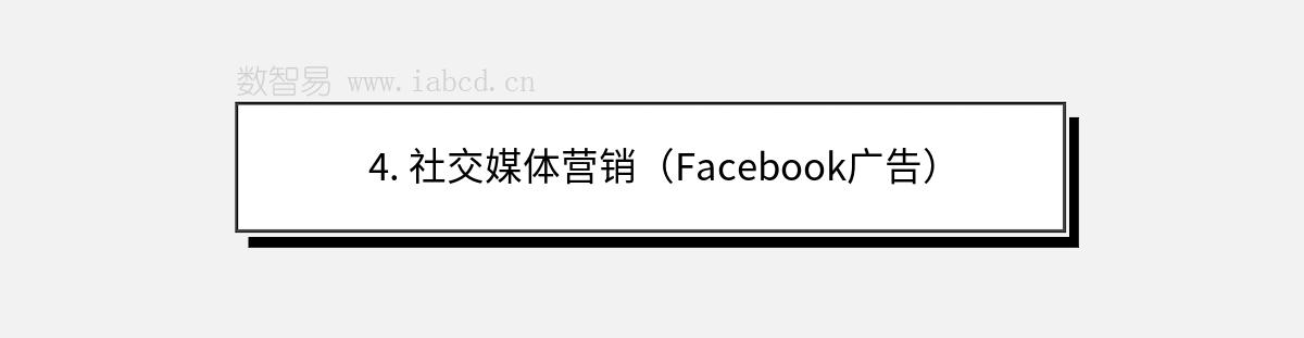 4. 社交媒体营销（Facebook广告）