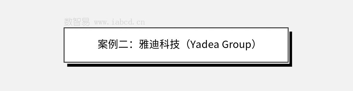 案例二：雅迪科技（Yadea Group）