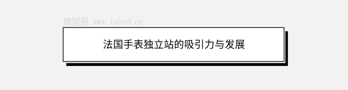 法国手表独立站的吸引力与发展