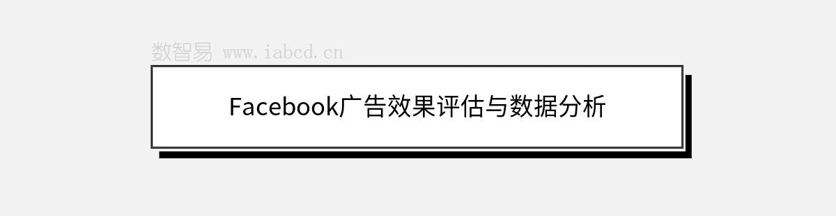 Facebook广告效果评估与数据分析