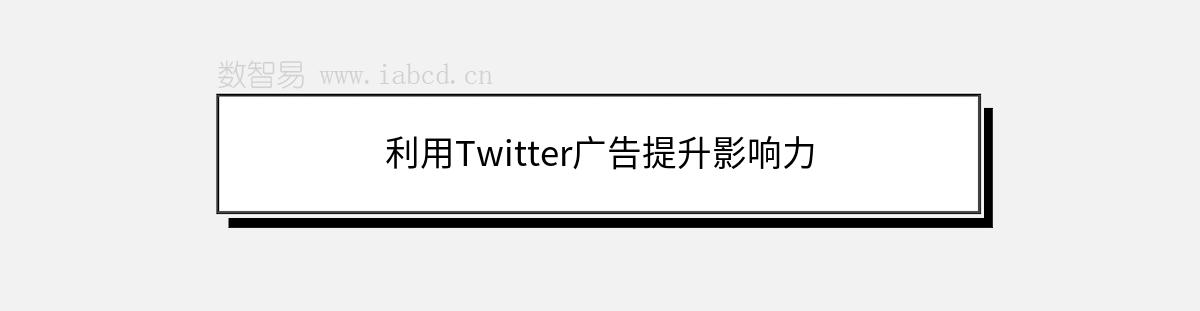 利用Twitter广告提升影响力