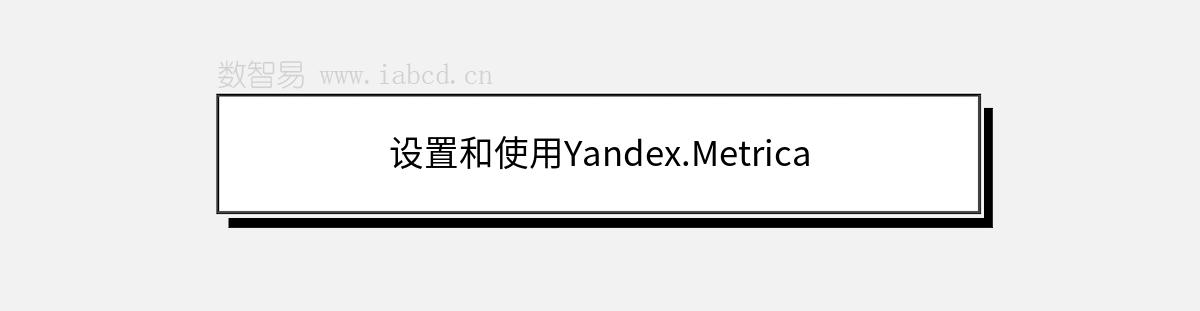 设置和使用Yandex.Metrica