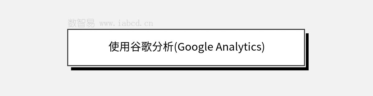 使用谷歌分析(Google Analytics)